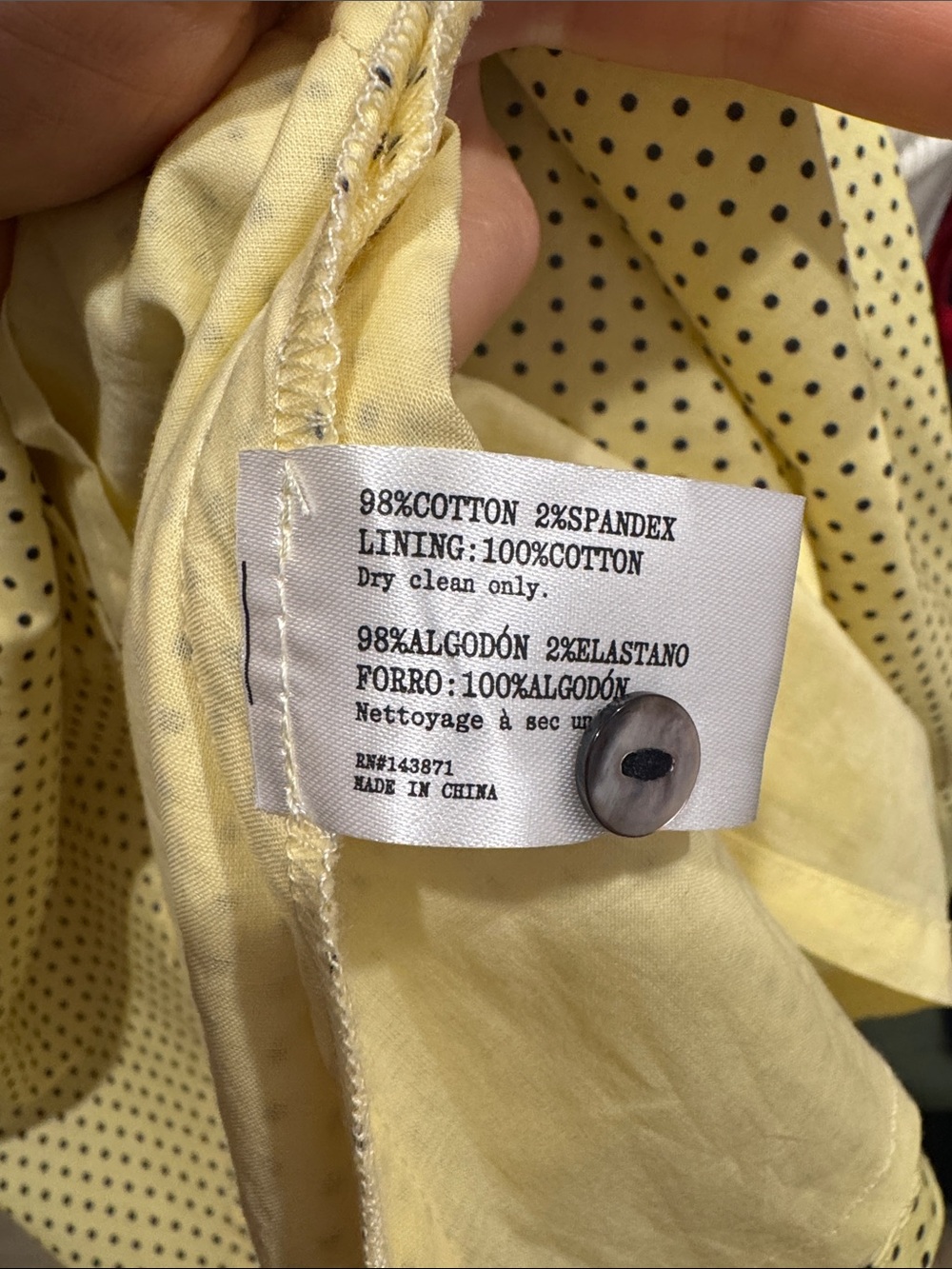 FRANKIE’S BIKINI Marley Poplin Mini Dress Yellow Polka Dot Button-Front Dress - Picture 12 of 12